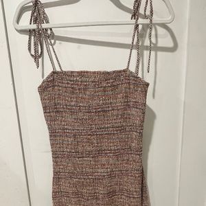 Plaid mini dress